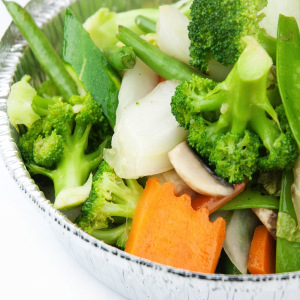 42. Stir-Fried Vegetables on Rice